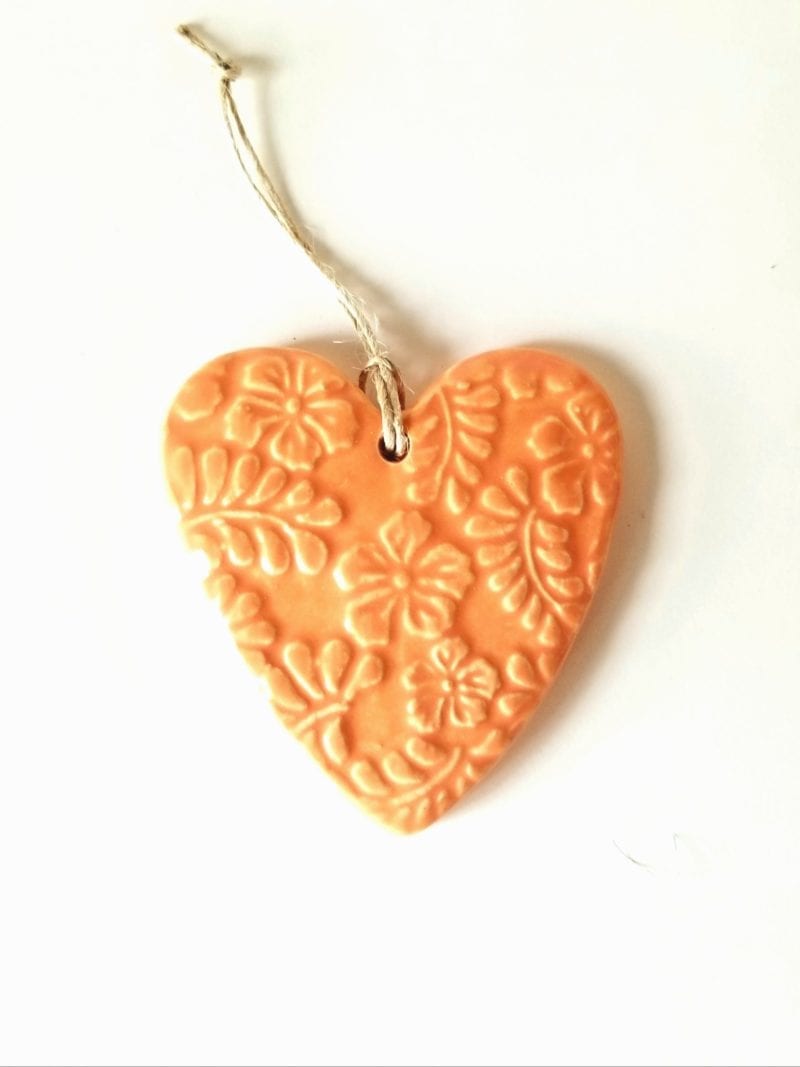 Hasina Art Handmade Heart - Orange