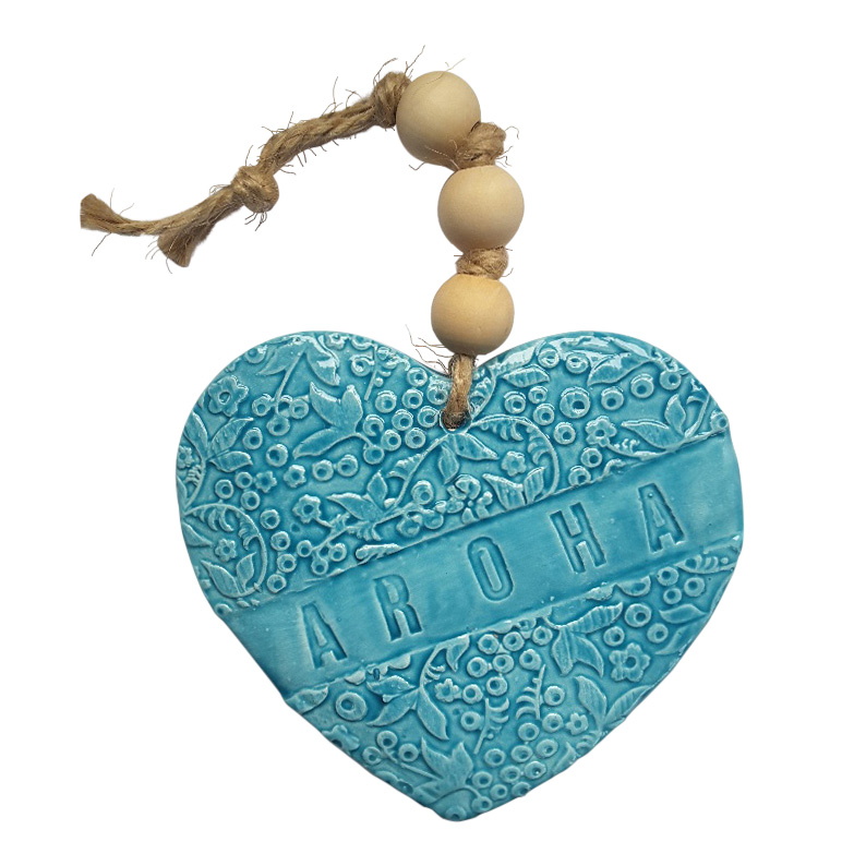 Hasina Art Aroha Heart - Turquoise