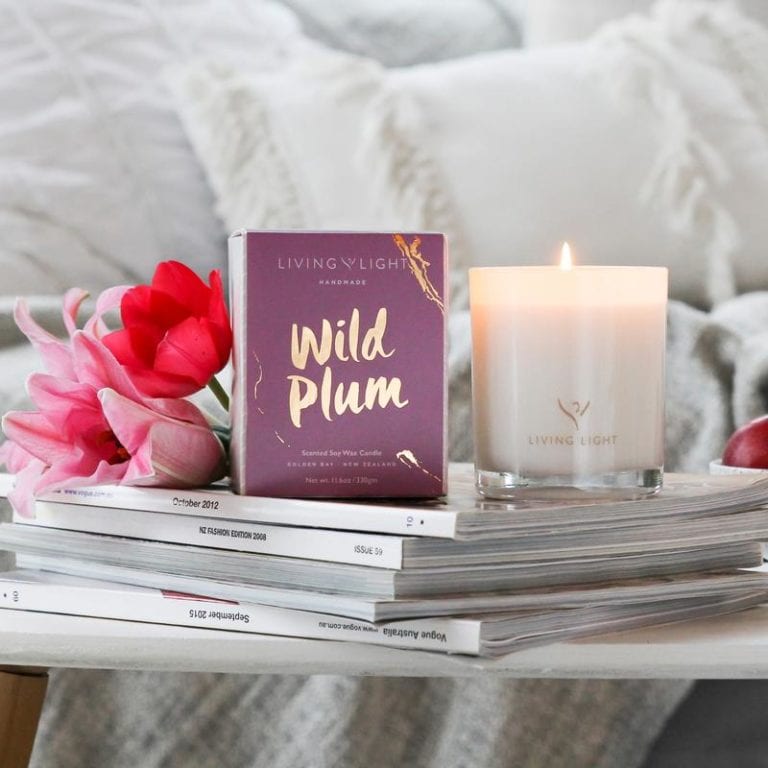 Living Light Wild Plum Soy Candle